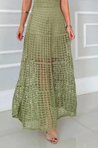 Hollowed-Out Sleeveless Maxi Dress - Maxi Dress by Trendsi | Available at Handbags Specialist Headquarter