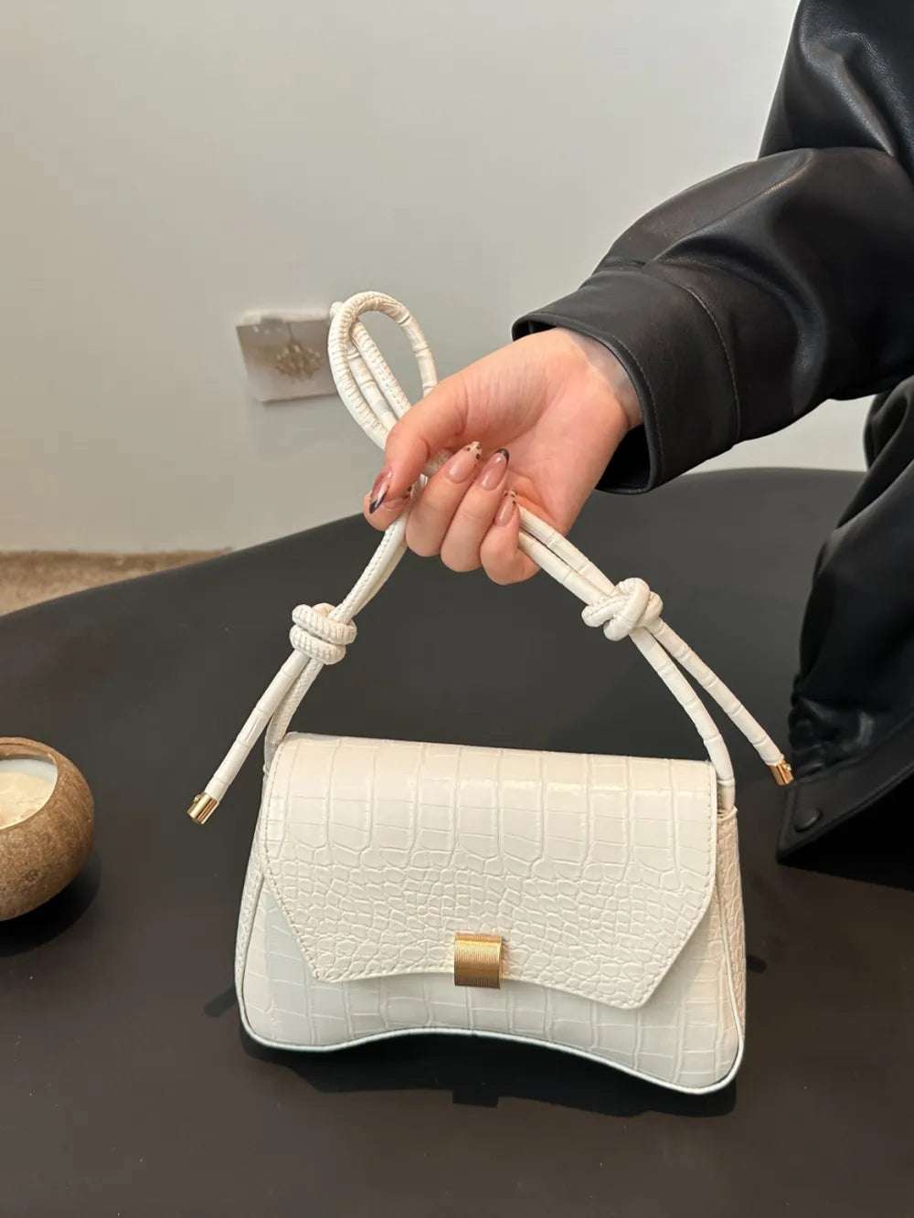 PU Leather Texture Crossbody Bag - Crossbody Bag by Trendsi | Available at Handbags Specialist Headquarter