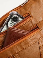 PU Leather Adjustable Strap Shoulder Bag - Shoulder Bags by Trendsi | Available at Handbags Specialist Headquarter