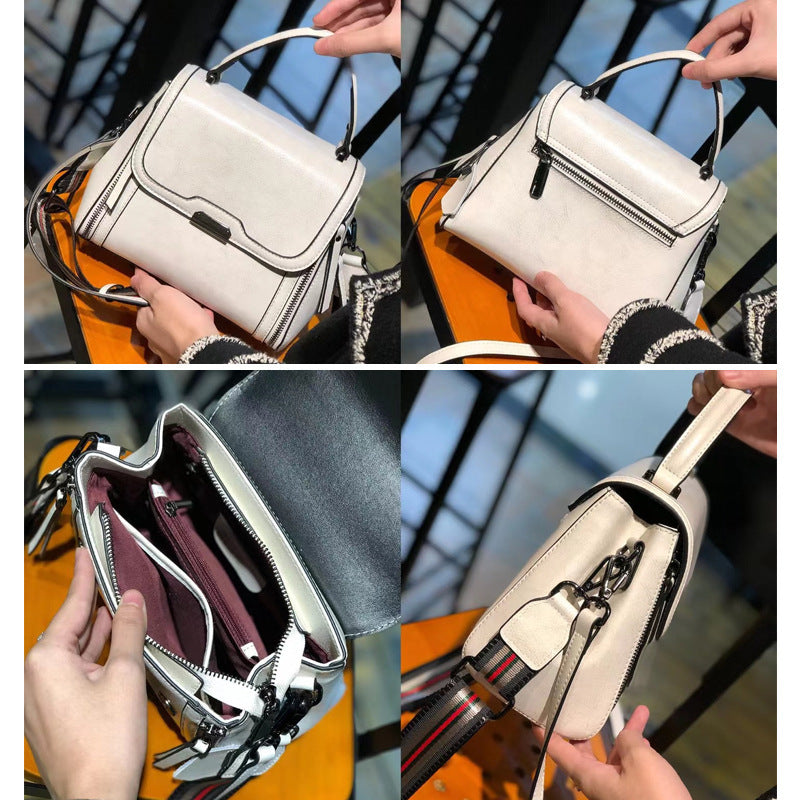 Women's Leather Large Capacity Messenger Bag