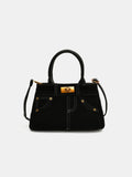 Suede Adjustable Strap Double-Use Handbag - handbags by Trendsi | Available at Handbags Specialist Headquarter