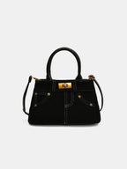 Suede Adjustable Strap Double-Use Handbag - handbags by Trendsi | Available at Handbags Specialist Headquarter