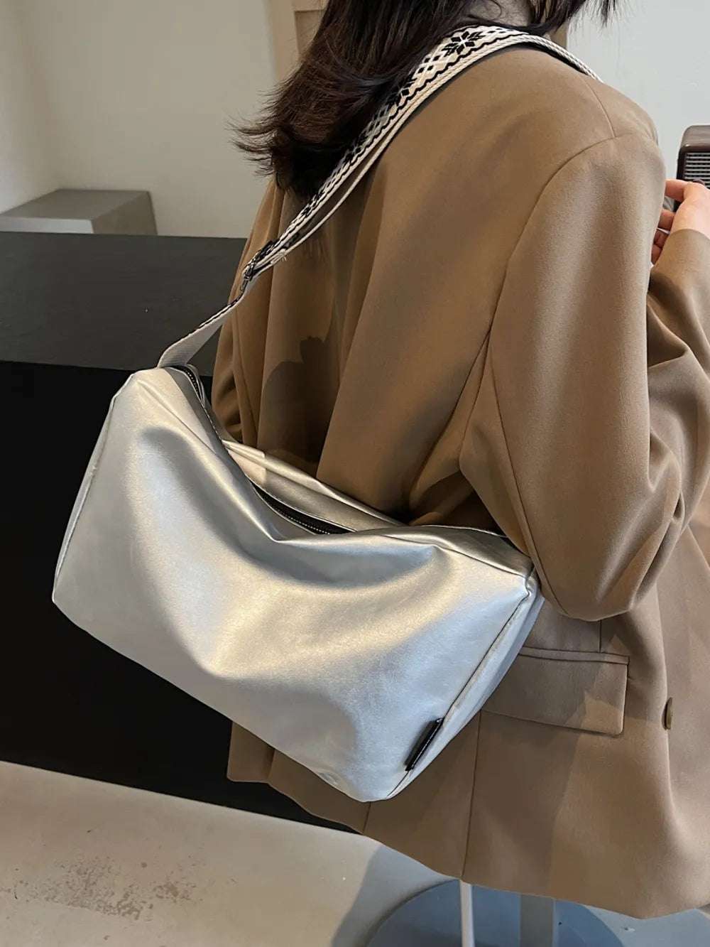 PU Leather Adjustable Strap Crossbody Bag - Crossbody Bag by Trendsi | Available at Handbags Specialist Headquarter