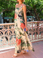 Printed Square Neck Maxi Dress - Maxi Dress by Trendsi | Available at Handbags Specialist Headquarter