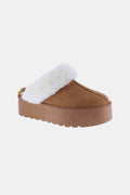 Weeboo Thick Bottom Fur Trim Snow Slippers -  by Trendsi | Available at Handbags Specialist Headquarter