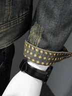 Men's Plus Size Vintage Washed Zip Up Denim Jacket - Men's jackets by Trendsi | Available at Handbags Specialist Headquarter