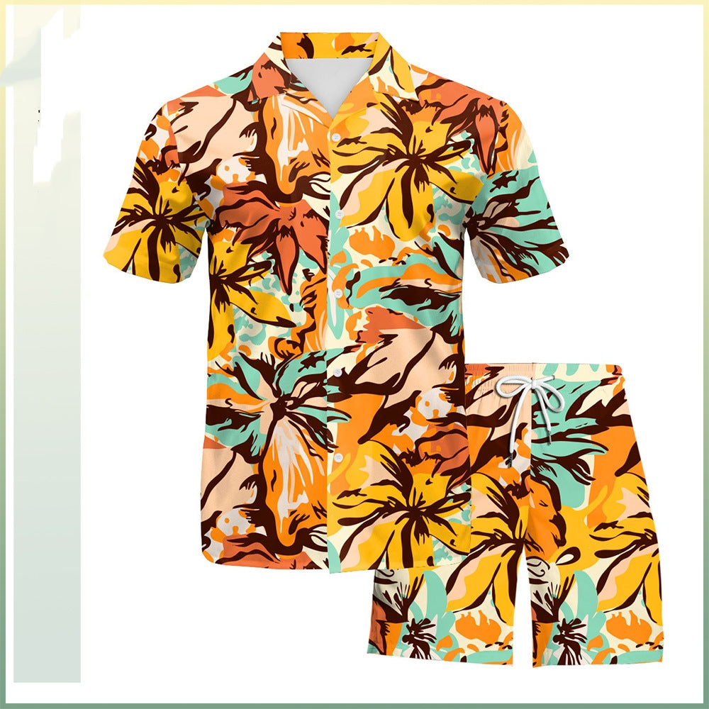 WaveWear: Men's Seaside Digital Beach Set