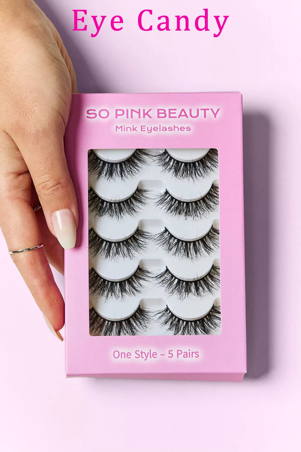 SO PINK BEAUTY Mink Eyelashes 5 Pairs - Sleepwear by Trendsi | Available at Handbags Specialist Headquarter
