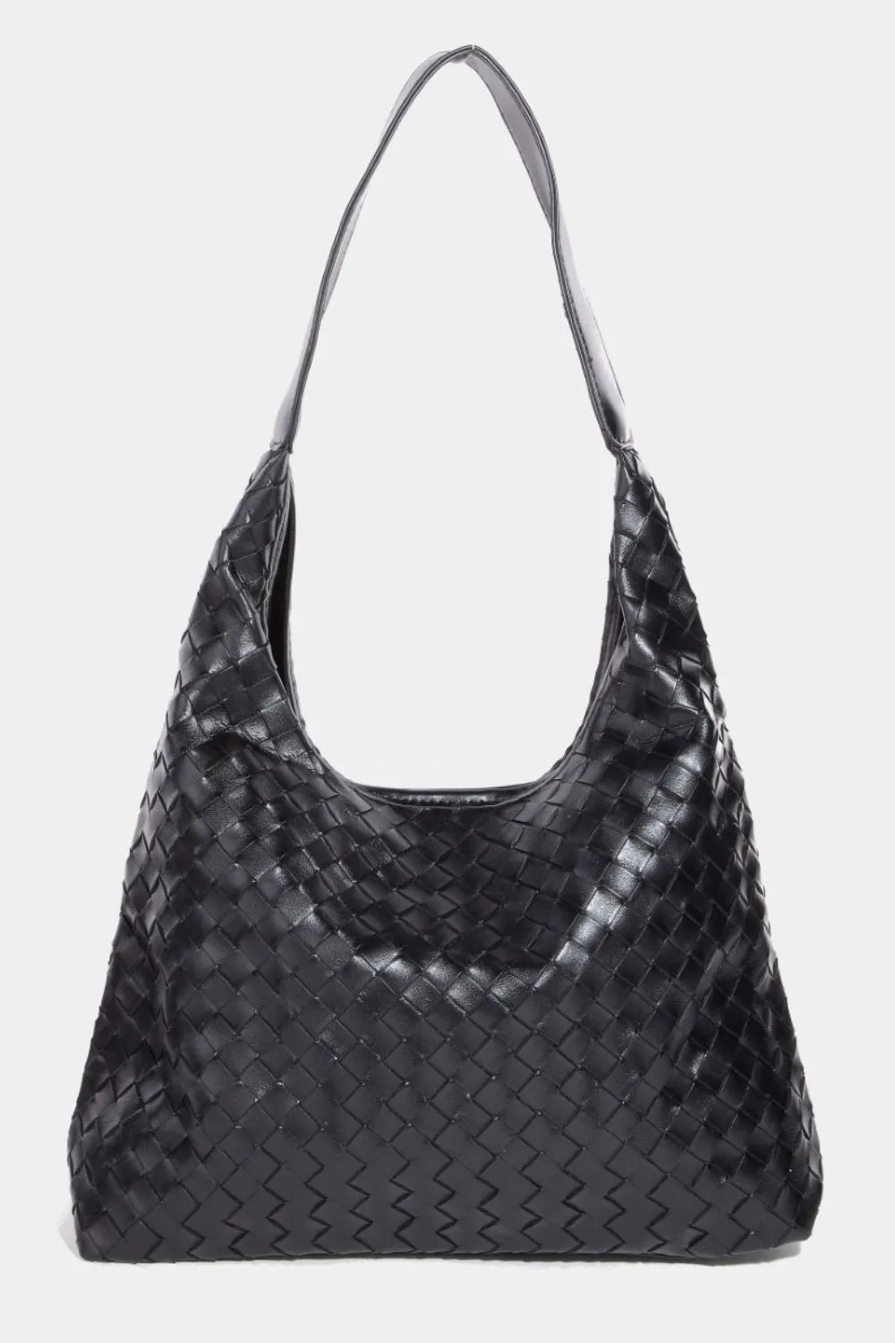 Fame Woven Faux Leather Tote Bag - Handbags by Trendsi | Available at Handbags Specialist Headquarter