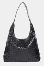 Fame Woven Faux Leather Tote Bag - Handbags by Trendsi | Available at Handbags Specialist Headquarter