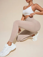 Solid High Rise Active Leggings - Leggings by Trendsi | Available at Handbags Specialist Headquarter