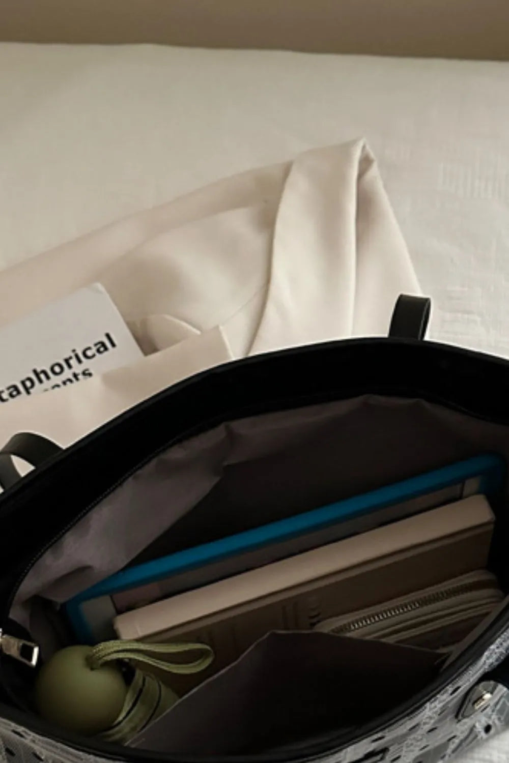 Heart Plaid PU Leather Strap Tote Bag - Tote Bag by Trendsi | Available at Handbags Specialist Headquarter