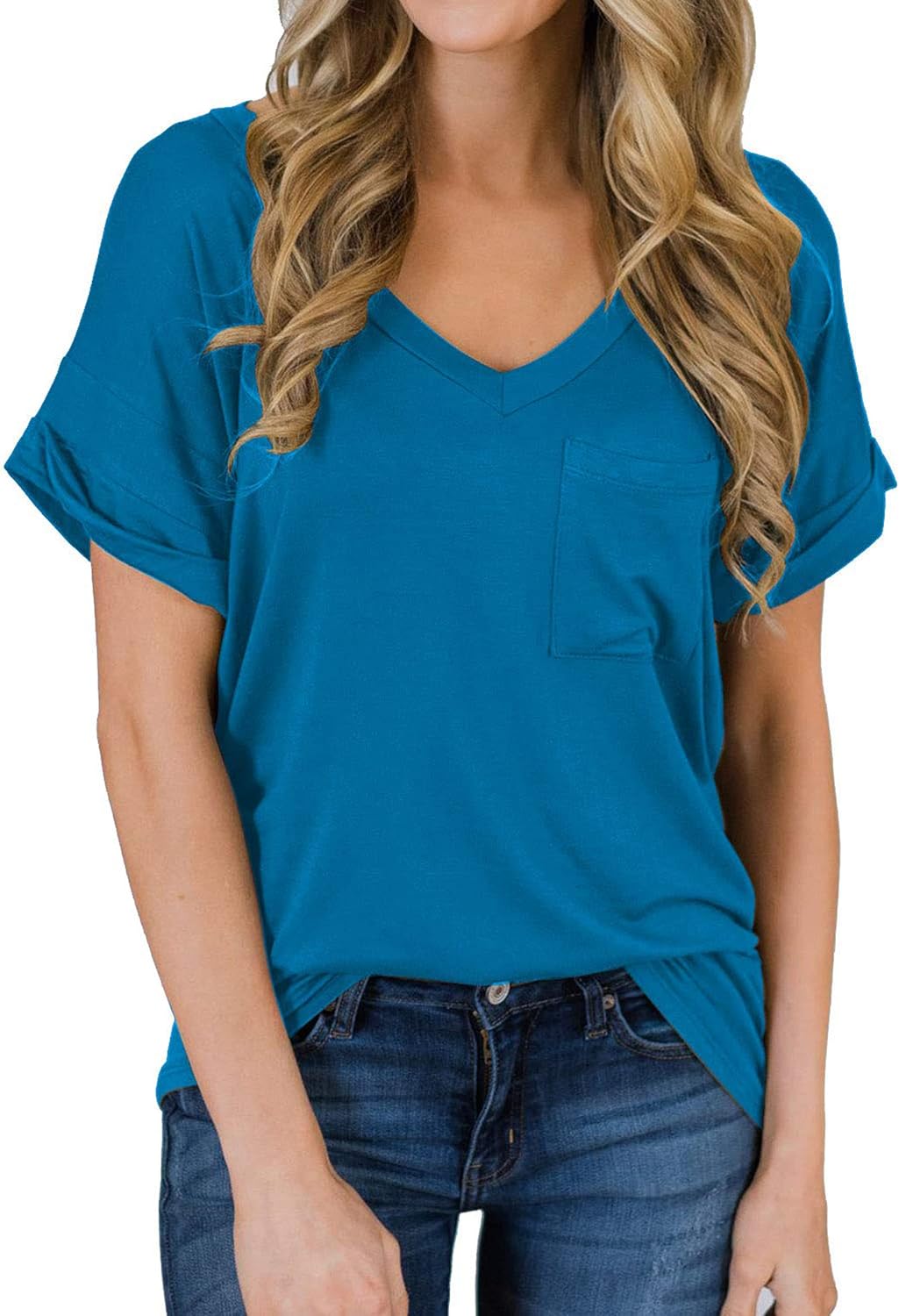 Best Casual V-neck tee for women 2025 - Women Tops by Handbags Specialist Headquarter | Available at Handbags Specialist Headquarter