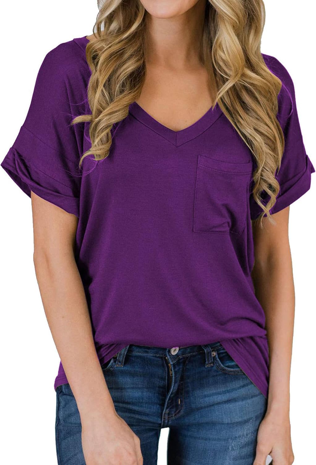 Best Casual V-neck tee for women 2025 - Women Tops by Handbags Specialist Headquarter | Available at Handbags Specialist Headquarter