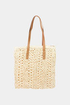 Fame Straw Braided Tote Bag - Tote Bag by Trendsi | Available at Handbags Specialist Headquarter