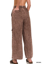 Zenana Washed Linen Elastic Band Waist Cargo Pants - Women Pants by Trendsi | Available at Handbags Specialist Headquarter