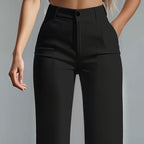 Chic High-Waist Wide Leg Pants - Daily Wear Essential