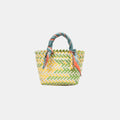Contrast Woven Handbag with Ribbon - Tote Bag by Trendsi | Available at Handbags Specialist Headquarter