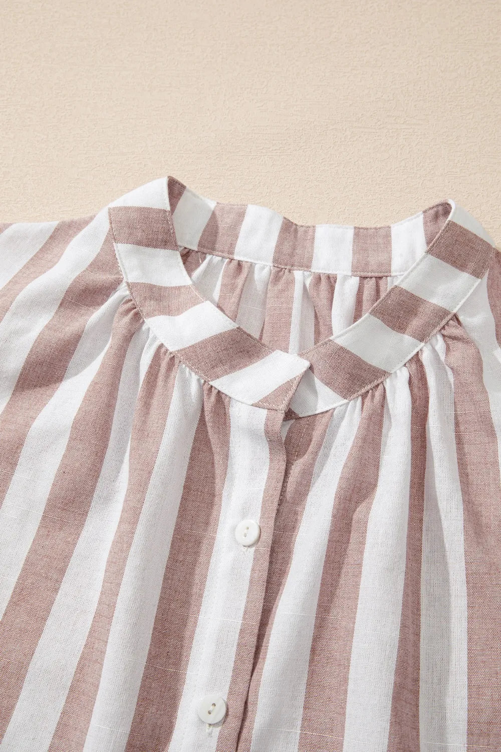 Stripe Button Down Sleeveless Shirt - Women's Down Shirt Tops by Trendsi | Available at Handbags Specialist Headquarter