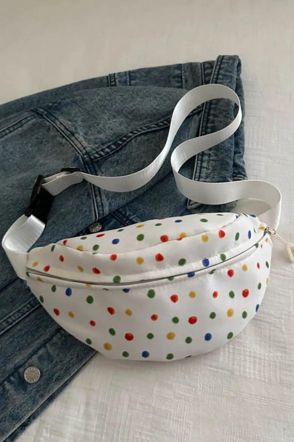Contrast Polka Dot Crossbody Bag - Handbags by Trendsi | Available at Handbags Specialist Headquarter