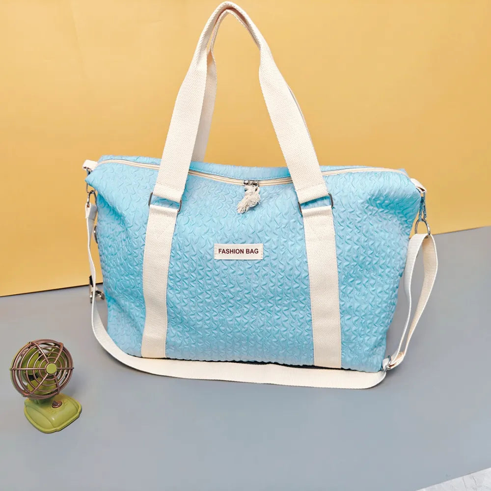 Textured Nylon Travel Bag - travel-bag by Trendsi | Available at Handbags Specialist Headquarter