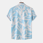 Men's Plus Size Printed Short Sleeve Shirt - Men's Shirts by Trendsi | Available at Handbags Specialist Headquarter
