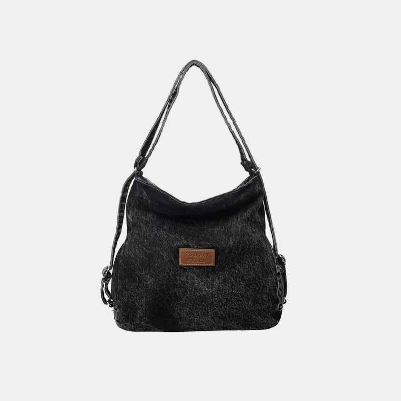 Adjustable Strap Denim Shoulder Bag - Handbags by Trendsi | Available at Handbags Specialist Headquarter