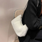 Faux Fur Removable Strap Shoulder Bag - Handbags by Trendsi | Available at Handbags Specialist Headquarter