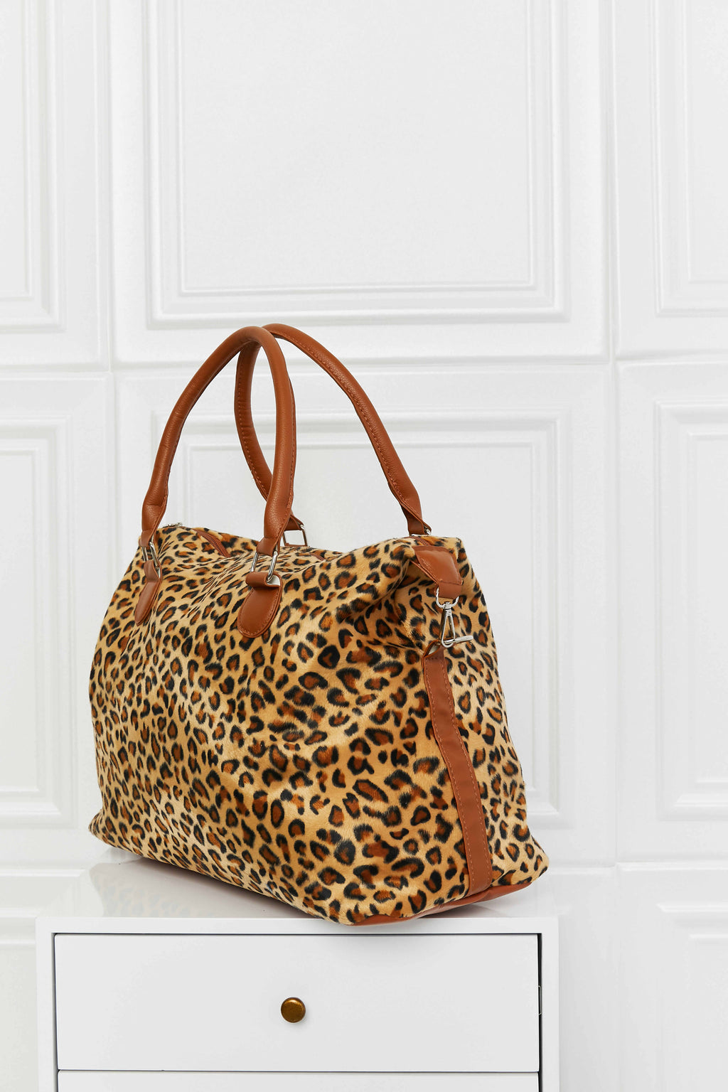 Animal Print Brushed Weekender Bag - Weekender Bag by Trendsi | Available at Handbags Specialist Headquarter