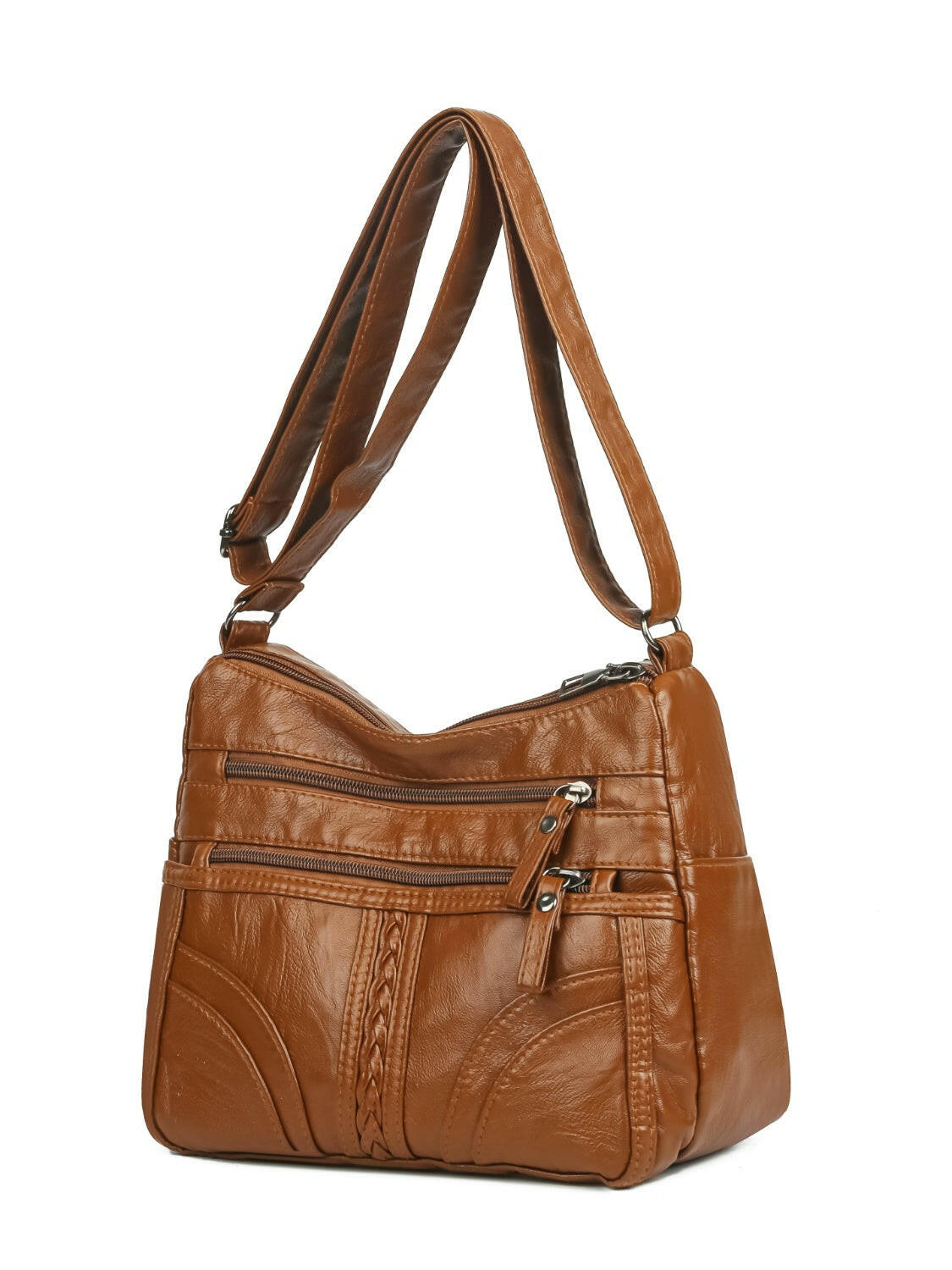 PU Leather Adjustable Strap Shoulder Bag - Shoulder Bags by Trendsi | Available at Handbags Specialist Headquarter