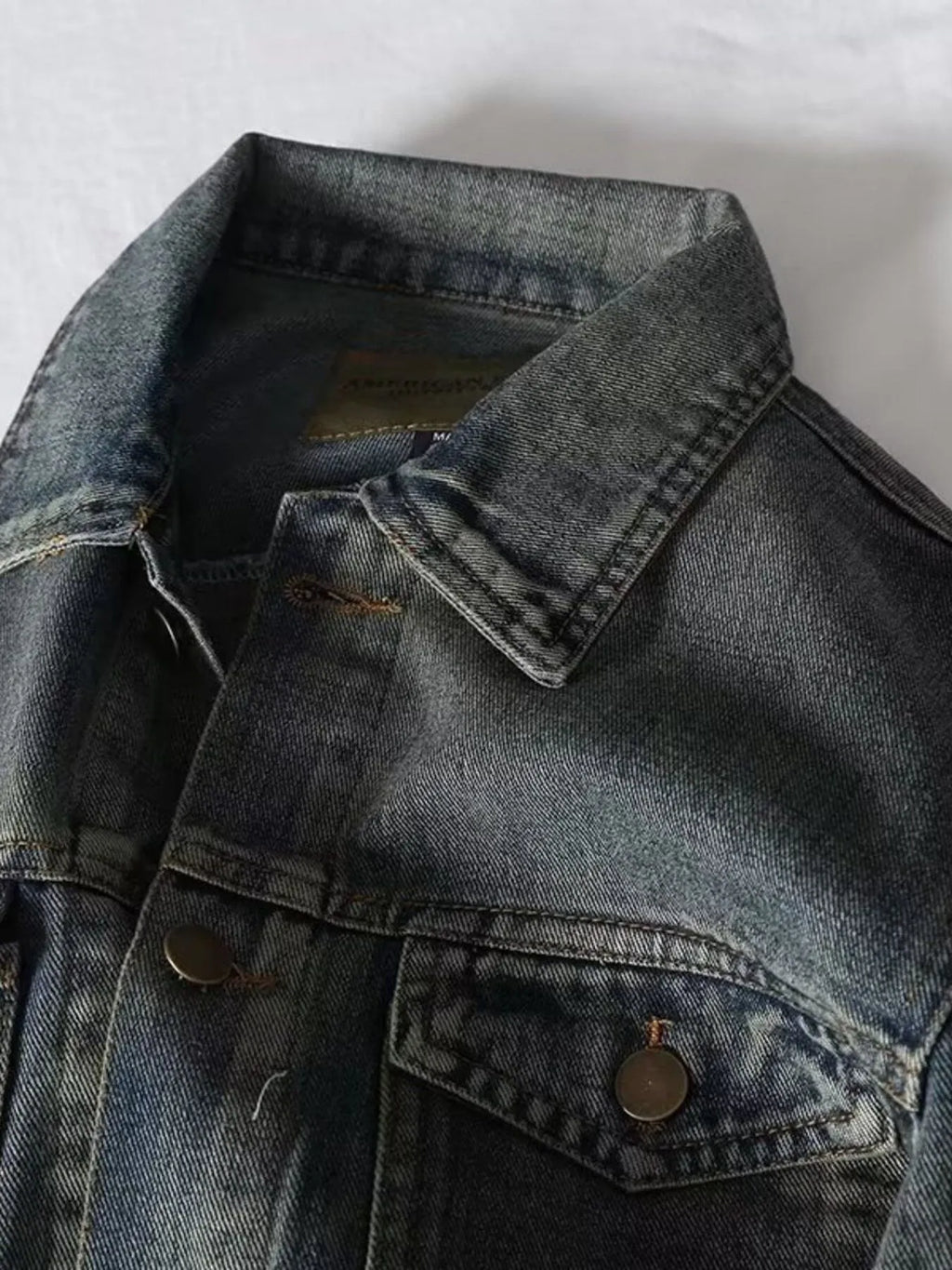 Men's Plus Size Button Up Long Sleeve Denim Jacket - Men's jackets by Trendsi | Available at Handbags Specialist Headquarter