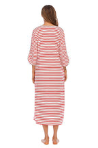 Round Neck Three-Quarter Sleeve Midi Night Dress - Sleepwear by Trendsi | Available at Handbags Specialist Headquarter