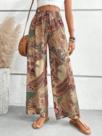 Printed Wide Leg Pants - Women Pants by Trendsi | Available at Handbags Specialist Headquarter