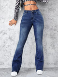 High Rise Jeans with Pockets - Women / Jeans & Denim by Trendsi | Available at Handbags Specialist Headquarter