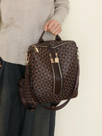 Geometric Pattern Backpack Bag - Leather Backpack Bag by Trendsi | Available at Handbags Specialist Headquarter