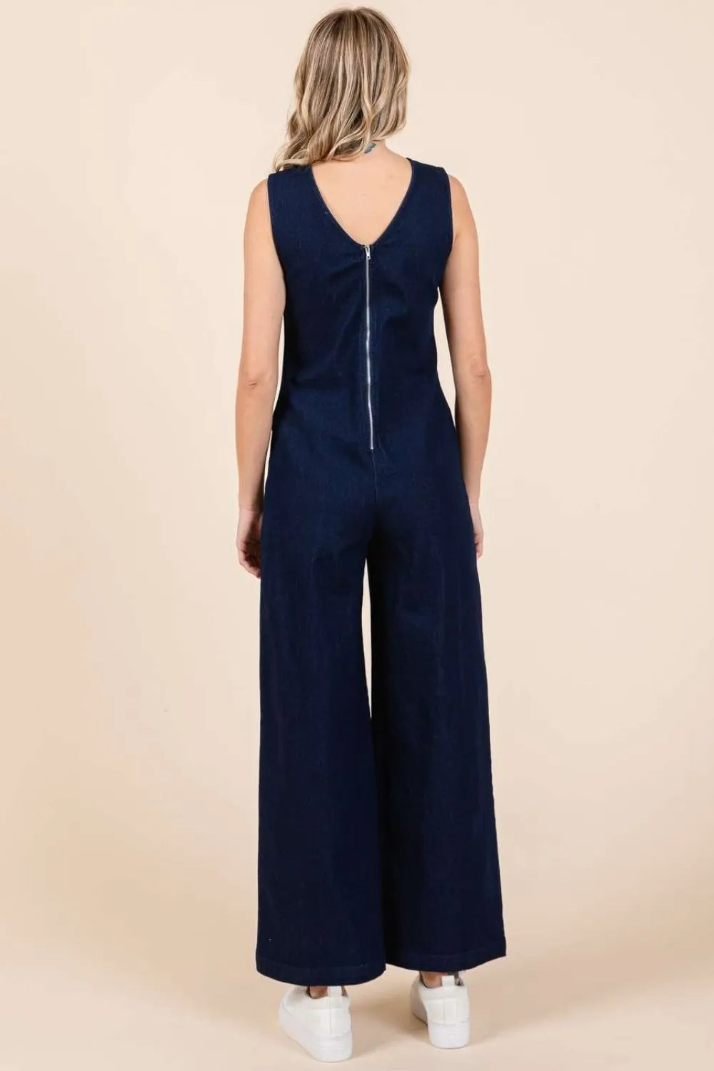 Mittoshop Sleeveless Wide Leg Denim Jumpsuit - Sleepwear by Trendsi | Available at Handbags Specialist Headquarter