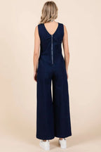 Mittoshop Sleeveless Wide Leg Denim Jumpsuit - Sleepwear by Trendsi | Available at Handbags Specialist Headquarter