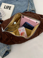 Quilted Polyester Crossbody Bag - Handbags by Trendsi | Available at Handbags Specialist Headquarter