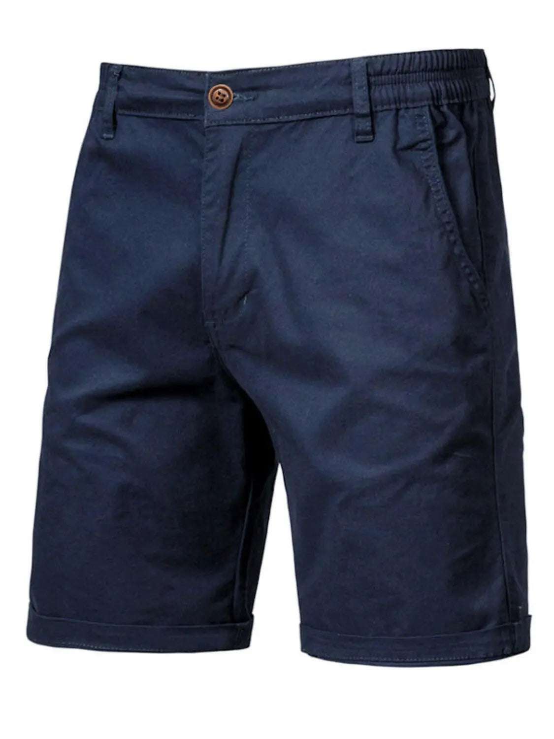 Men's Elastic Waist Shorts with Pockets - Men's Pants by Trendsi | Available at Handbags Specialist Headquarter