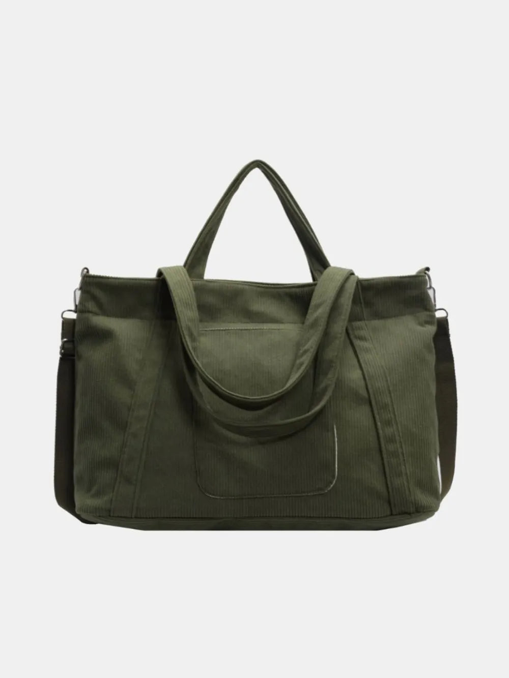 Corduroy Solid Large Tote Bag - Tote Bag by Trendsi | Available at Handbags Specialist Headquarter