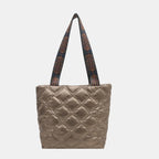 PU Leather Printed Strap Quilted Handbag - Tote Bag by Trendsi | Available at Handbags Specialist Headquarter