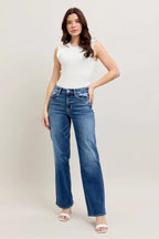 Judy Blue Full Size High Waist 90's Straight Leg Jeans Plus Size - Women / Jeans & Denim by Trendsi | Available at Handbags Specialist Headquarter