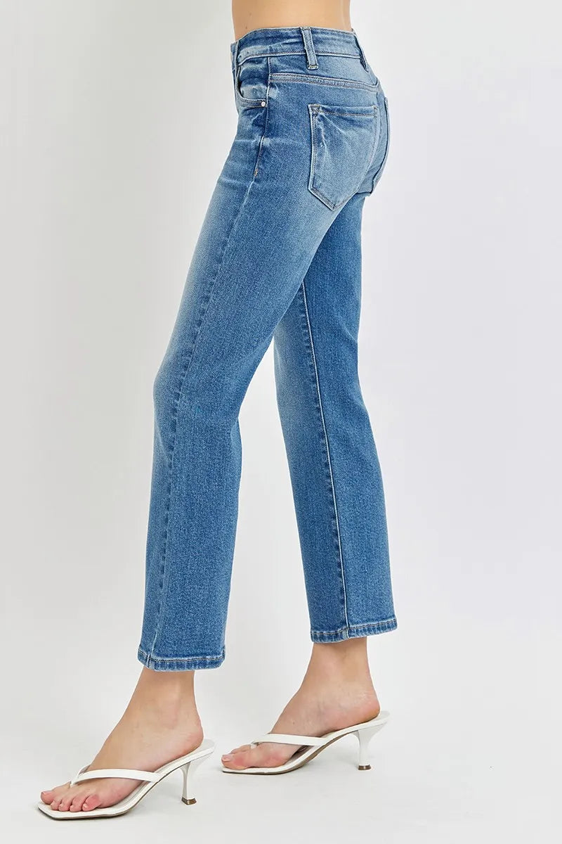 RISEN Full Size Low Rise Crop Flare Jeans Plus Size - Women / Jeans & Denim by Trendsi | Available at Handbags Specialist Headquarter