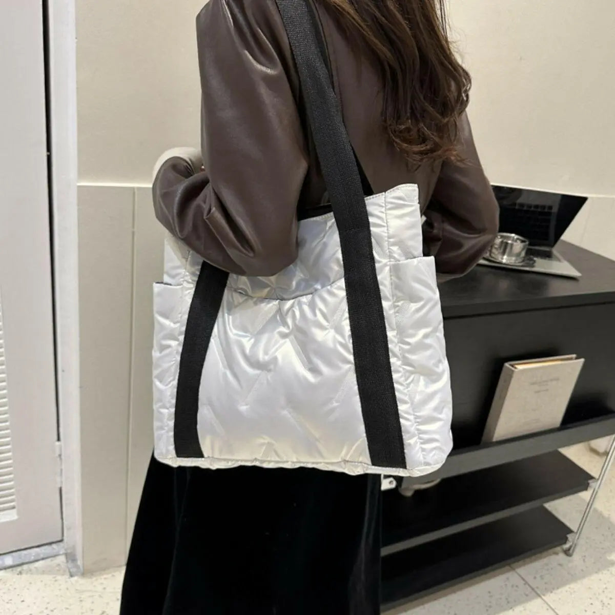 Polyester Tote Bag with Zipper - Tote Bag by Trendsi | Available at Handbags Specialist Headquarter