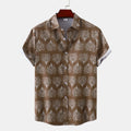 Men's Plus Size Printed Short Sleeve Button Down Shirt - mens-shirts by Trendsi | Available at Handbags Specialist Headquarter
