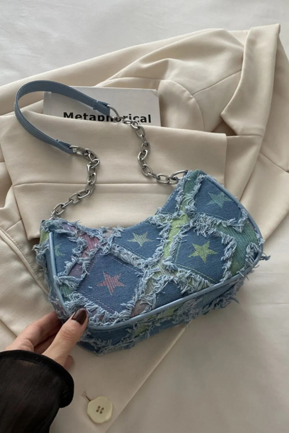 Fringe Star Print Shoulder Bag - Handbags by Trendsi | Available at Handbags Specialist Headquarter