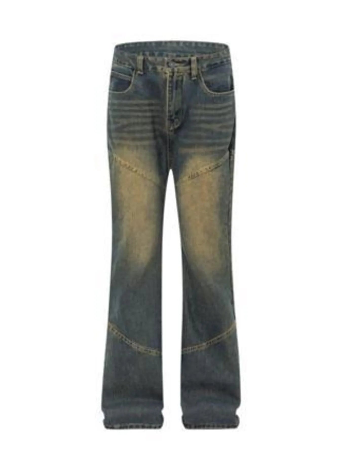 Men's Full Size Vintage Wash Bootcut Denim Jeans Plus Size - Women / Jeans & Denim by Trendsi | Available at Handbags Specialist Headquarter