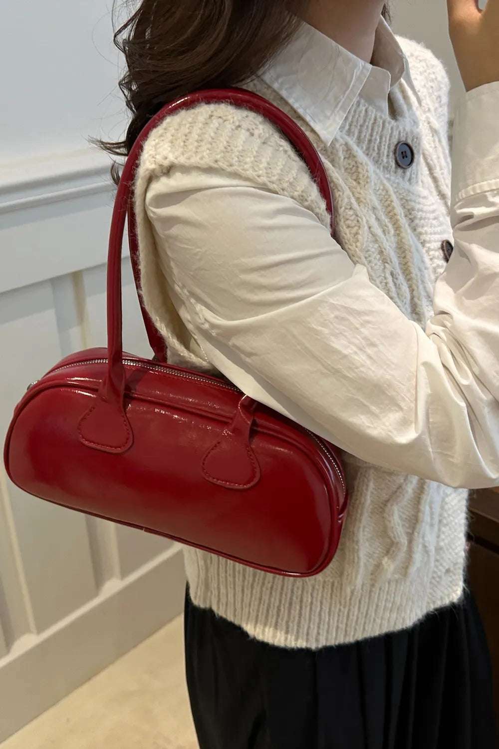 PU Leather Shoulder Bag - Crossbody Bag by Trendsi | Available at Handbags Specialist Headquarter