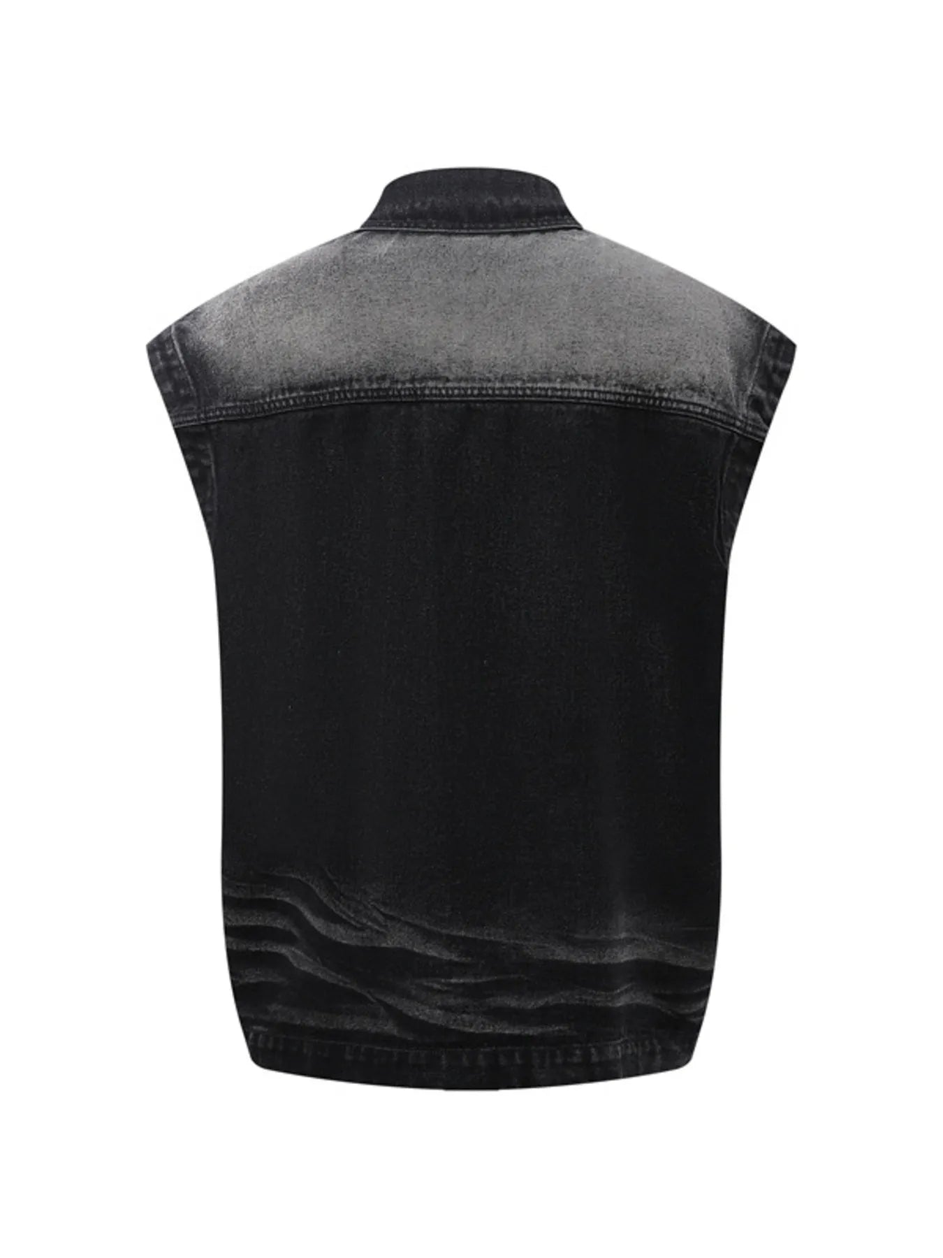 Men's Plus Size Sleeveless Vintage Washed Denim Jacket - Men's jackets by Trendsi | Available at Handbags Specialist Headquarter