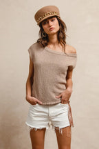 BiBi One Side Off Shoulder Knit Top - Tops by Trendsi | Available at Handbags Specialist Headquarter
